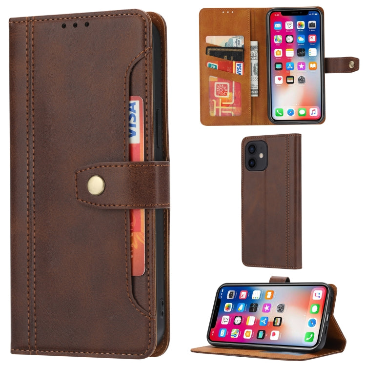 For iPhone 12 mini Calf Texture Double Fold Clasp Horizontal Flip Leather Case with Photo Frame & Holder & Card Slots & Wallet