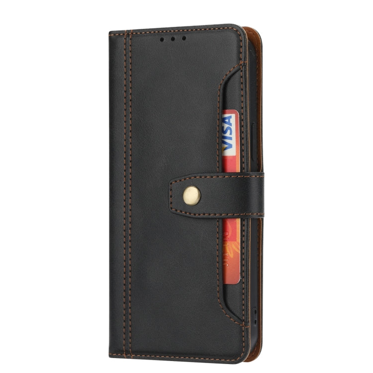 For iPhone 12 / 12 Pro Calf Texture Double Fold Clasp Horizontal Flip Leather Case with Photo Frame & Holder & Card Slots & Wallet