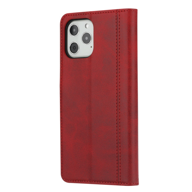 For iPhone 12 / 12 Pro Calf Texture Double Fold Clasp Horizontal Flip Leather Case with Photo Frame & Holder & Card Slots & Wallet