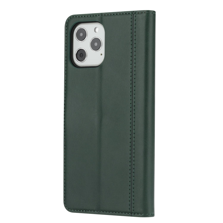 For iPhone 12 / 12 Pro Calf Texture Double Fold Clasp Horizontal Flip Leather Case with Photo Frame & Holder & Card Slots & Wallet