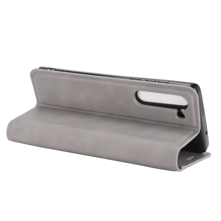 For Motorola Edge Retro-skin Business Magnetic Suction Leather Case with Holder & Card Slots & Wallet