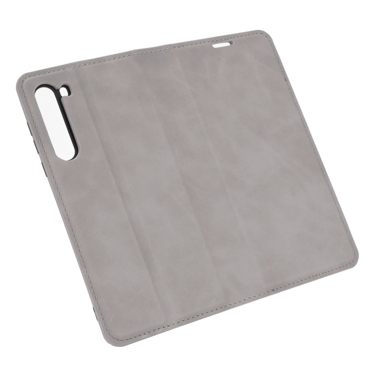 For Motorola Edge Retro-skin Business Magnetic Suction Leather Case with Holder & Card Slots & Wallet