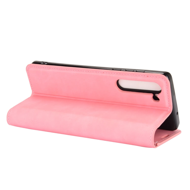 For Motorola Edge Retro-skin Business Magnetic Suction Leather Case with Holder & Card Slots & Wallet