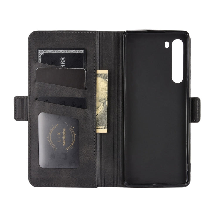For Motorola Edge Dual-side Magnetic Buckle Horizontal Flip Leather Case with Holder & Card Slots & Wallet
