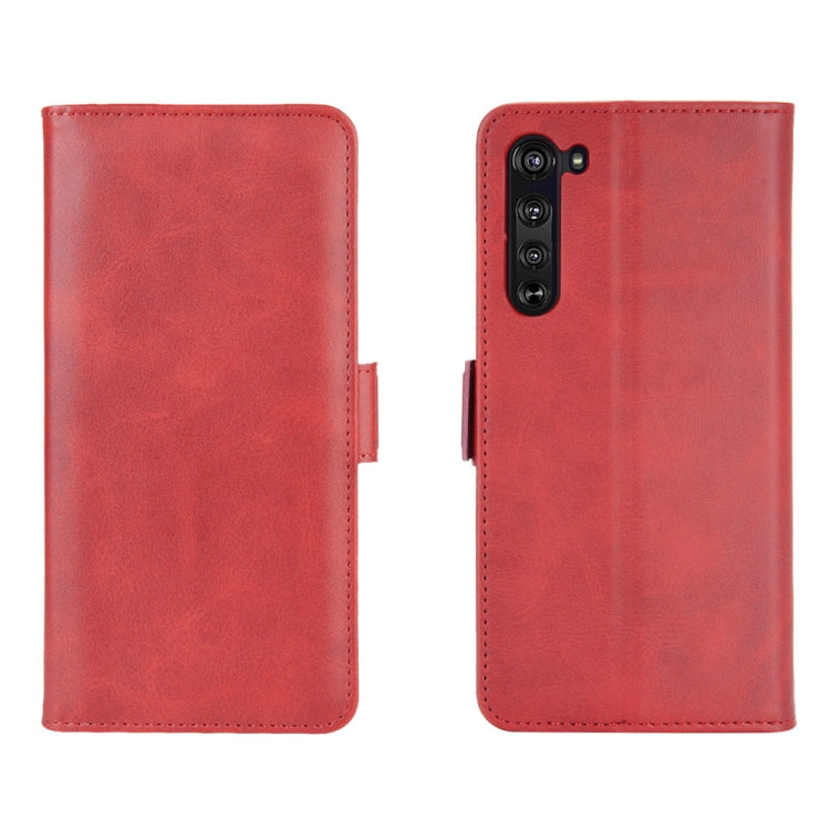 For Motorola Edge Dual-side Magnetic Buckle Horizontal Flip Leather Case with Holder & Card Slots & Wallet