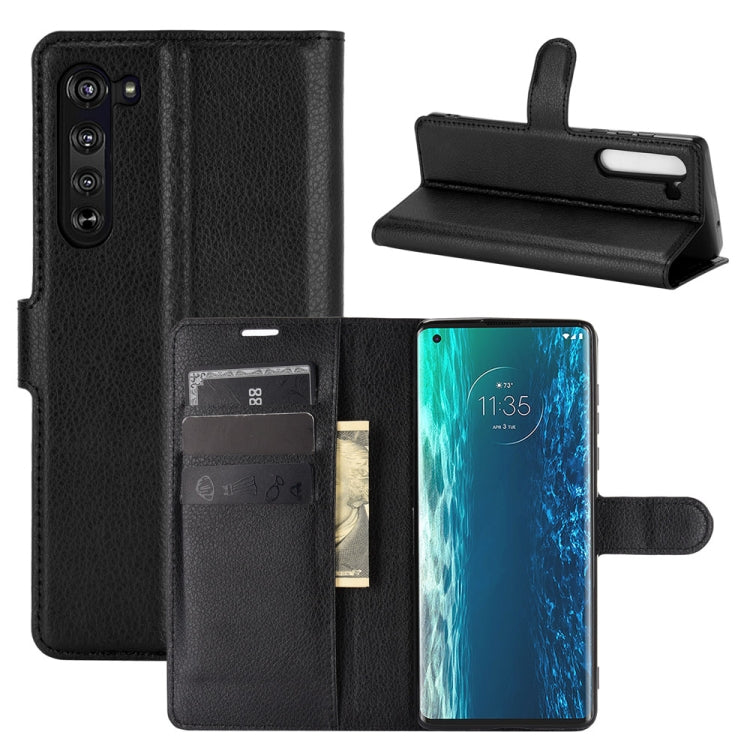 For Motorola Edge Litchi Texture Horizontal Flip Protective Case with Holder & Card Slots & Wallet