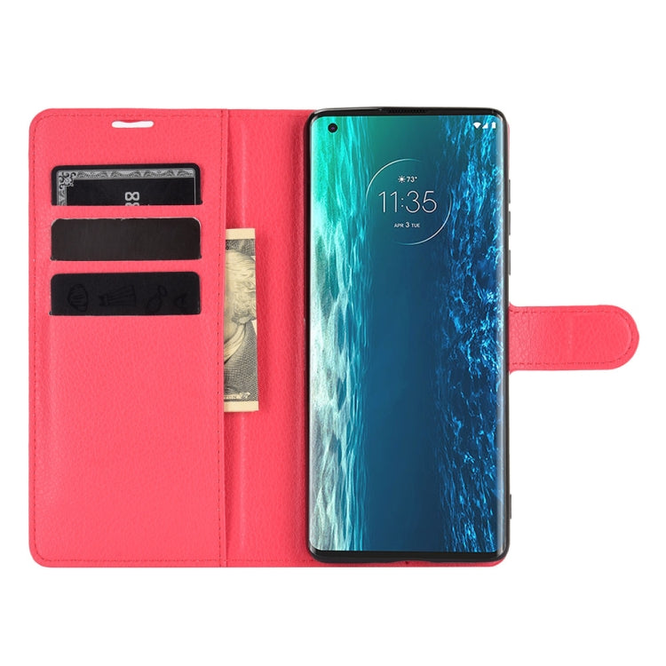 For Motorola Edge Litchi Texture Horizontal Flip Protective Case with Holder & Card Slots & Wallet