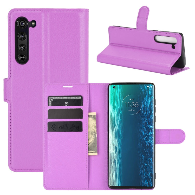 For Motorola Edge Litchi Texture Horizontal Flip Protective Case with Holder & Card Slots & Wallet