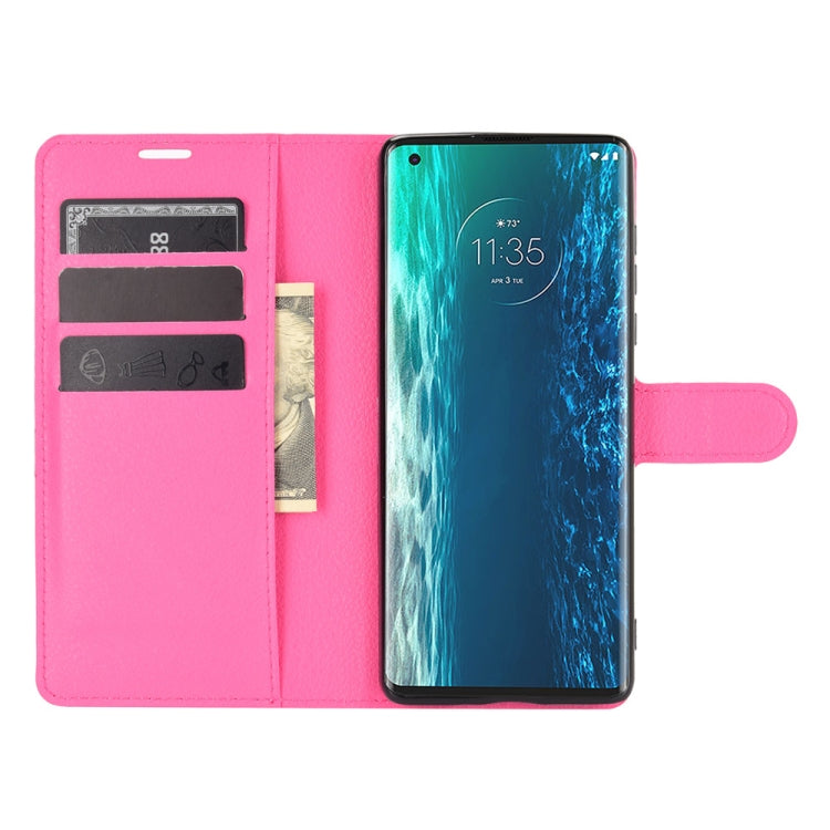 For Motorola Edge Litchi Texture Horizontal Flip Protective Case with Holder & Card Slots & Wallet
