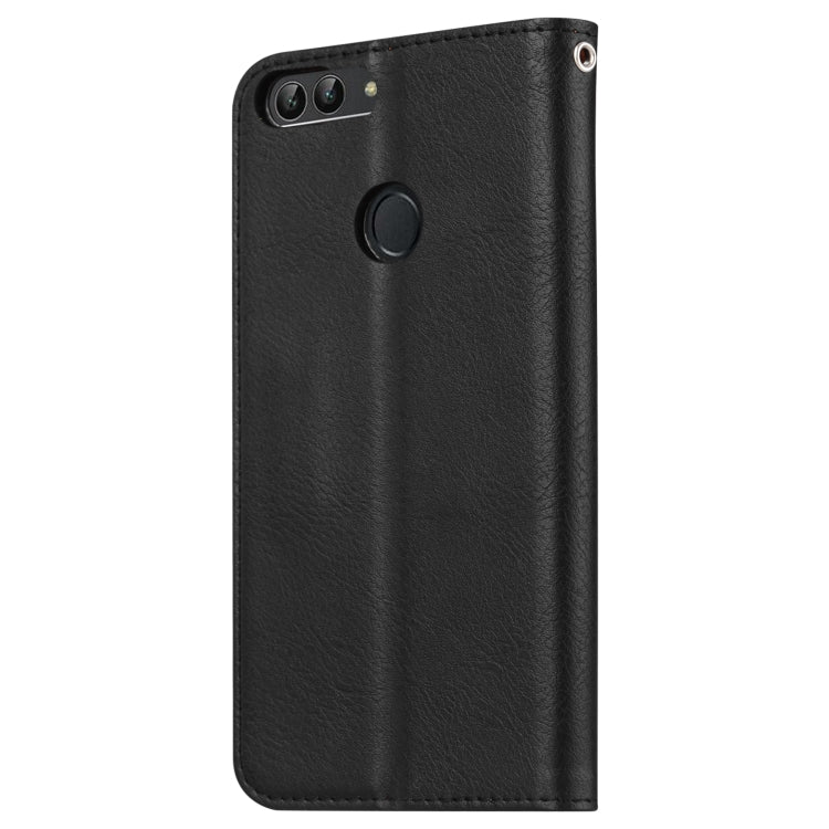 Knead Skin Texture Horizontal Flip Leather Case for Huawei P smart / Enjoy 7S, with Photo Frame & Holder & Card Slots & Wallet