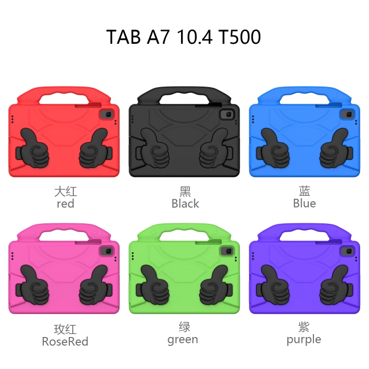 For Samsung Galaxy Tab A7 10.4(2020)T500/T505 EVA Material Children Flat Anti Falling Cover Protective Shell With Thumb Bracket