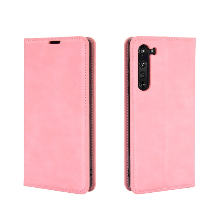 For Motorola Moto Edge Retro-skin Business Magnetic Suction Leather Case with Holder & Card Slots & Wallet