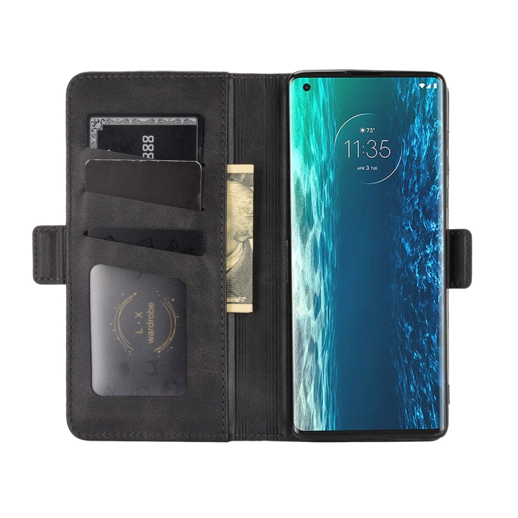 For Motorola Moto Edge Dual-side Magnetic Buckle Horizontal Flip Leather Case with Holder & Card Slots & Wallet