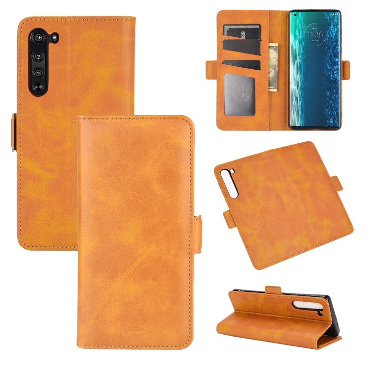 For Motorola Moto Edge Dual-side Magnetic Buckle Horizontal Flip Leather Case with Holder & Card Slots & Wallet