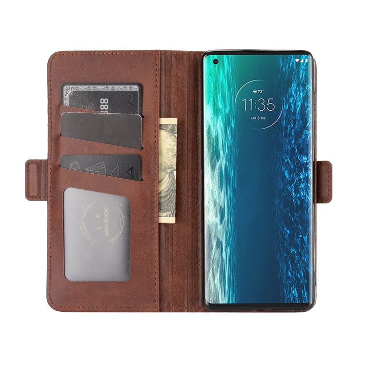 For Motorola Moto Edge Dual-side Magnetic Buckle Horizontal Flip Leather Case with Holder & Card Slots & Wallet