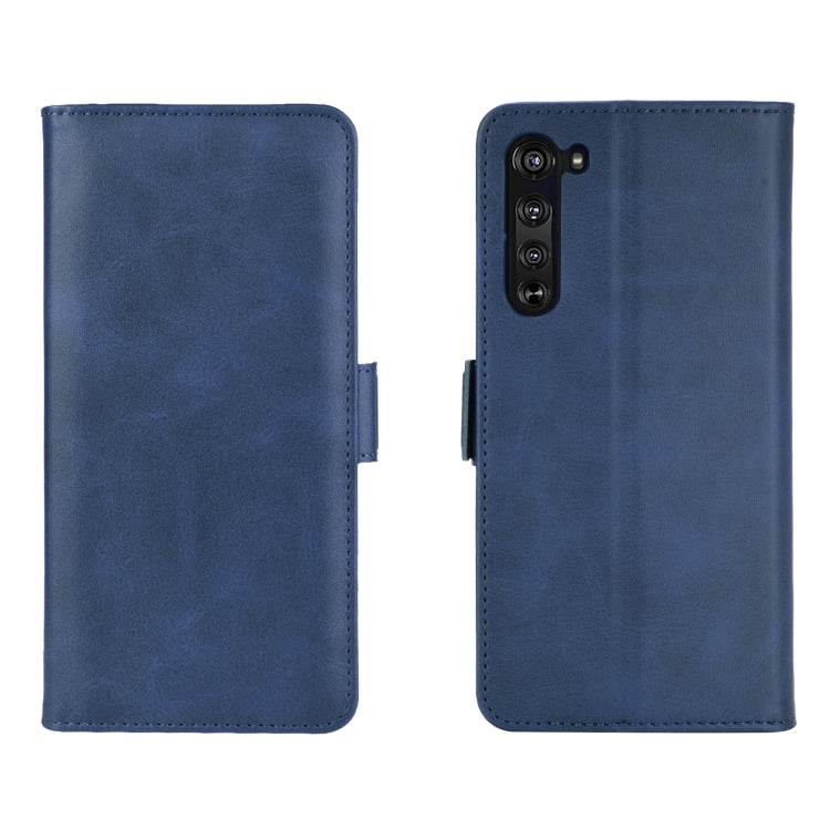 For Motorola Moto Edge Dual-side Magnetic Buckle Horizontal Flip Leather Case with Holder & Card Slots & Wallet