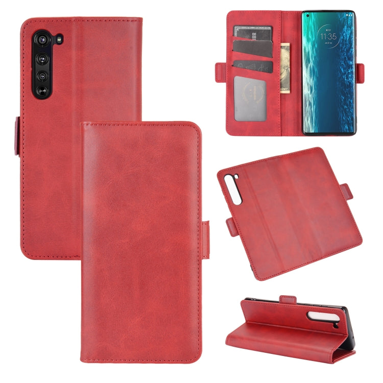 For Motorola Moto Edge Dual-side Magnetic Buckle Horizontal Flip Leather Case with Holder & Card Slots & Wallet