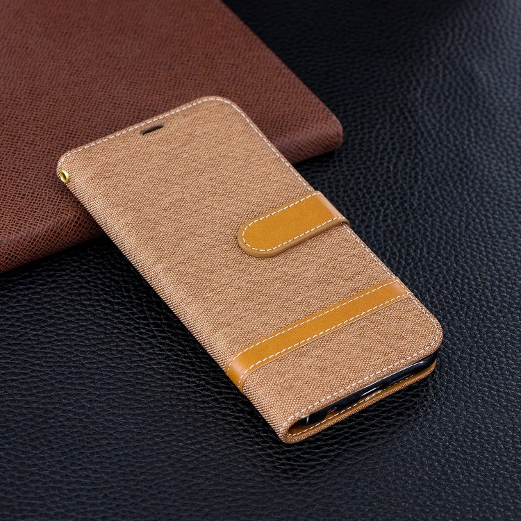 Color Matching Denim Texture Leather Case for Huawei  P20 Lite & Nove 3e , with Holder & Card Slots & Wallet & Lanyard