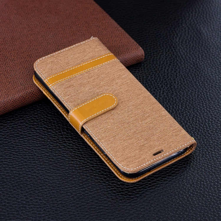 Color Matching Denim Texture Leather Case for Huawei  P20 Lite & Nove 3e , with Holder & Card Slots & Wallet & Lanyard