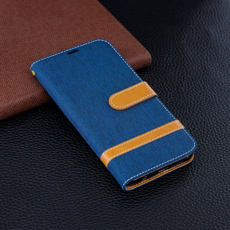 Color Matching Denim Texture Leather Case for Huawei  P20 Lite & Nove 3e , with Holder & Card Slots & Wallet & Lanyard
