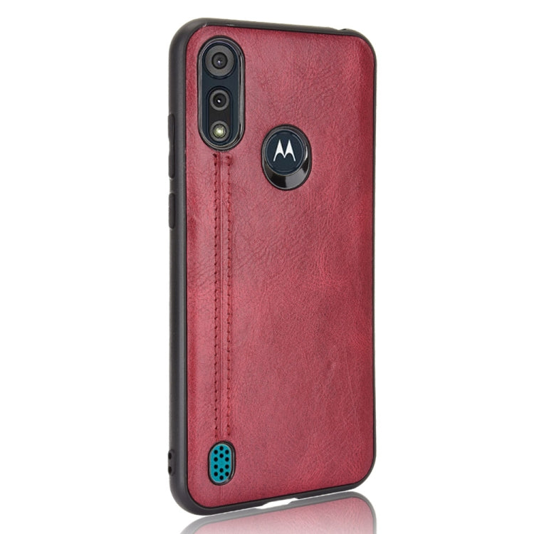 For Motorola Moto E6s 2020 Shockproof Sewing Cow Pattern Skin PC + PU + TPU Case