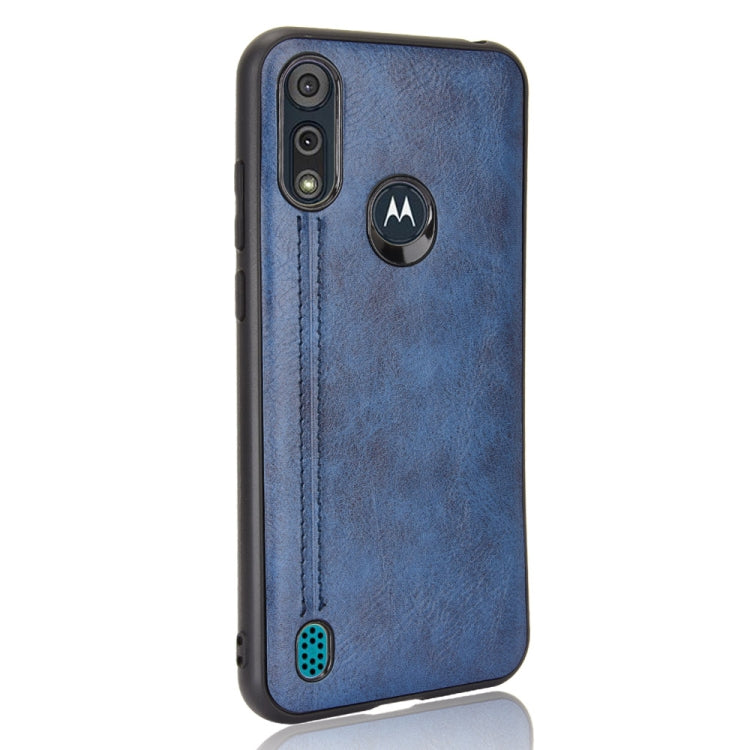 For Motorola Moto E6s 2020 Shockproof Sewing Cow Pattern Skin PC + PU + TPU Case