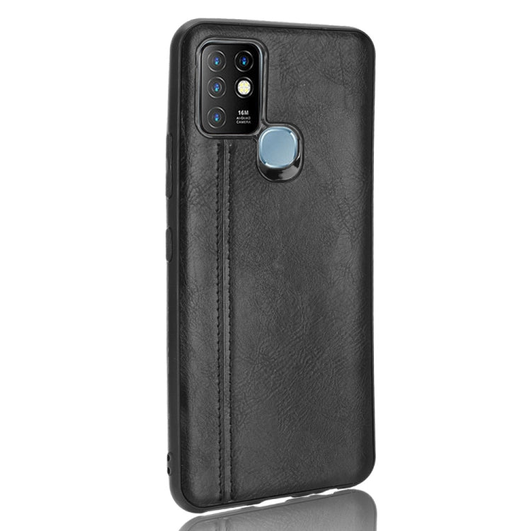 For Infinix Hot 10 Shockproof Sewing Cow Pattern Skin PC + PU + TPU Case