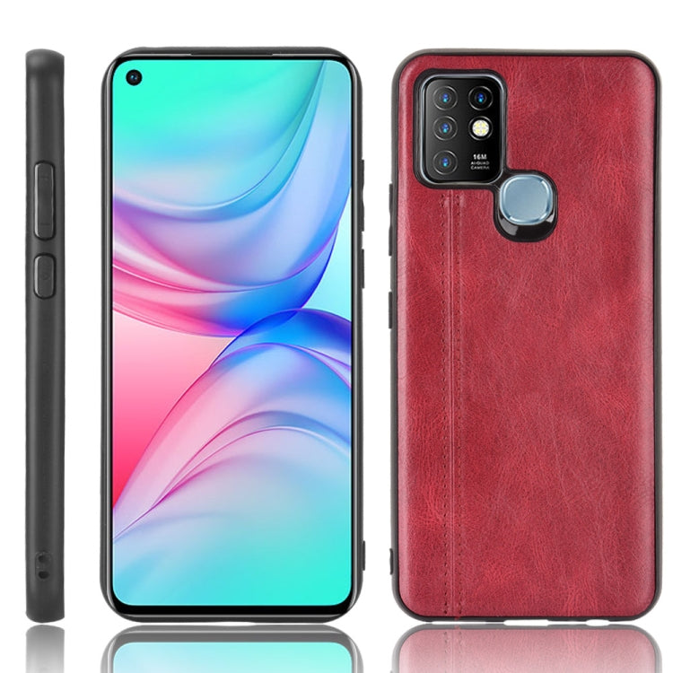 For Infinix Hot 10 Shockproof Sewing Cow Pattern Skin PC + PU + TPU Case