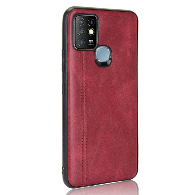 For Infinix Hot 10 Shockproof Sewing Cow Pattern Skin PC + PU + TPU Case