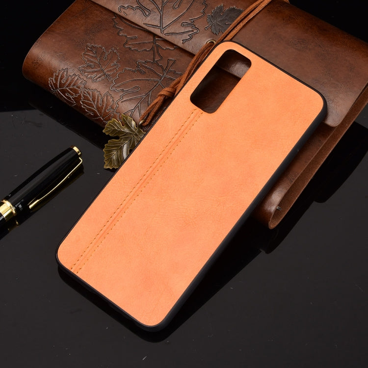 For vivo Y20/Y20i Shockproof Sewing Cow Pattern Skin PC + PU + TPU Case