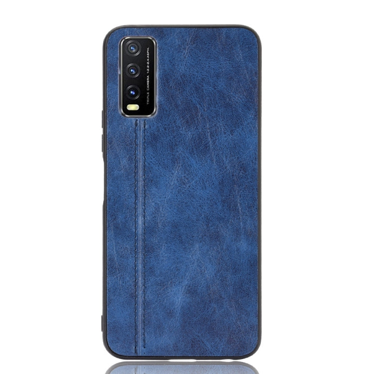 For vivo Y20/Y20i Shockproof Sewing Cow Pattern Skin PC + PU + TPU Case