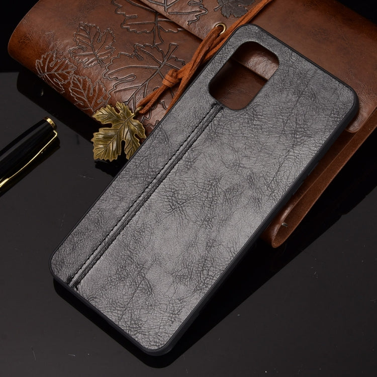 For OnePlus 8T Shockproof Sewing Cow Pattern Skin PC + PU + TPU Case