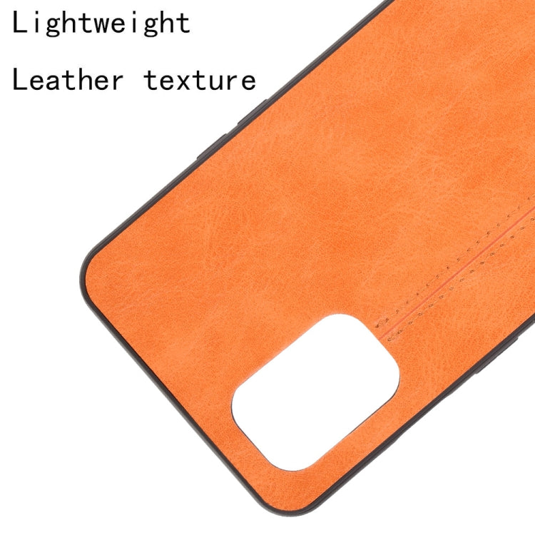 For OnePlus 8T Shockproof Sewing Cow Pattern Skin PC + PU + TPU Case