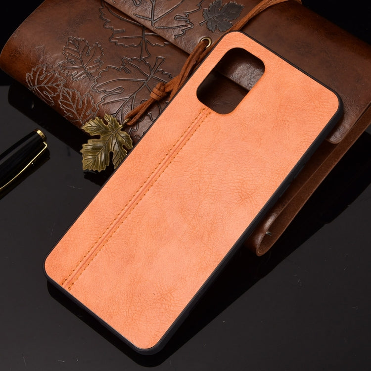 For OnePlus 8T Shockproof Sewing Cow Pattern Skin PC + PU + TPU Case