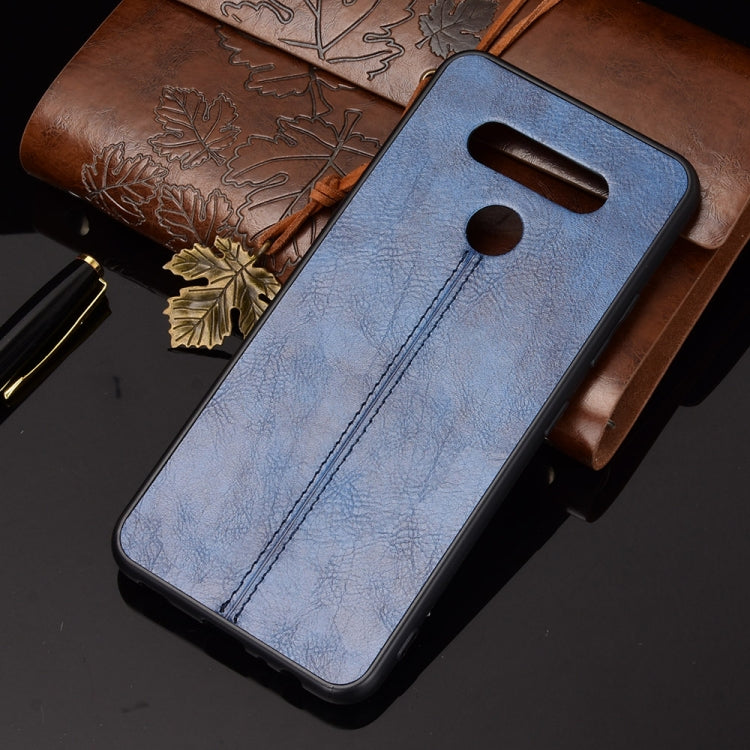 For LG K51 Shockproof Sewing Cow Pattern Skin PC + PU + TPU Case