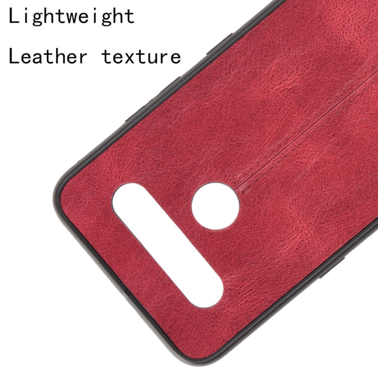 For LG K41S/ K51S Shockproof Sewing Cow Pattern Skin PC + PU + TPU Case