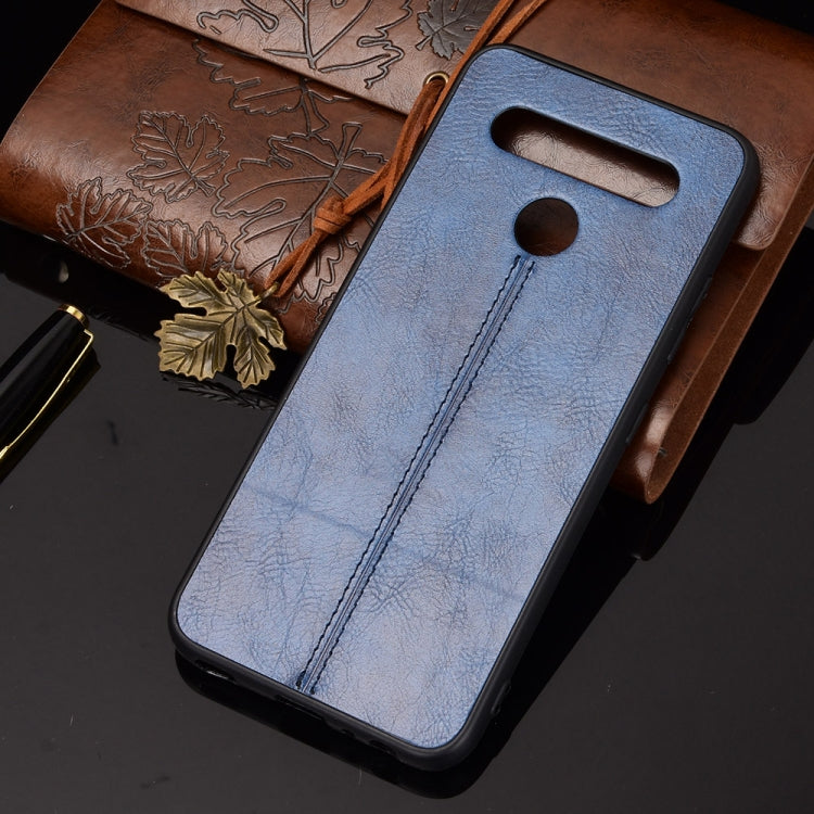 For LG K41S/ K51S Shockproof Sewing Cow Pattern Skin PC + PU + TPU Case