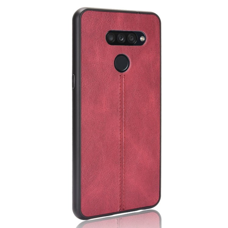 For LG K50S Shockproof Sewing Cow Pattern Skin PC + PU + TPU Case