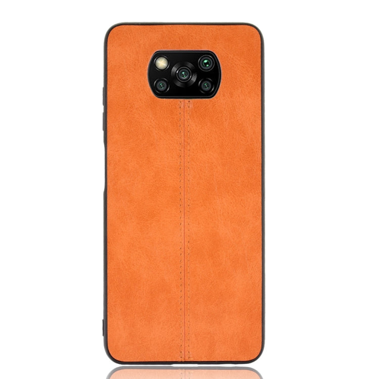 For Xiaomi Poco X3 NFC Shockproof Sewing Cow Pattern Skin PC + PU + TPU Case