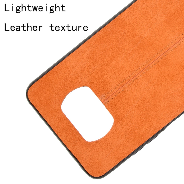 For Xiaomi Poco X3 NFC Shockproof Sewing Cow Pattern Skin PC + PU + TPU Case