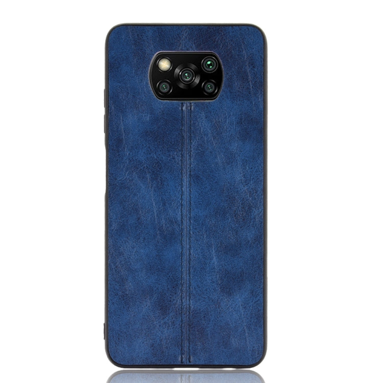 For Xiaomi Poco X3 NFC Shockproof Sewing Cow Pattern Skin PC + PU + TPU Case