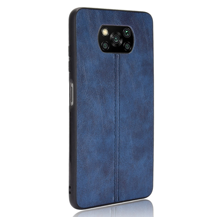 For Xiaomi Poco X3 NFC Shockproof Sewing Cow Pattern Skin PC + PU + TPU Case