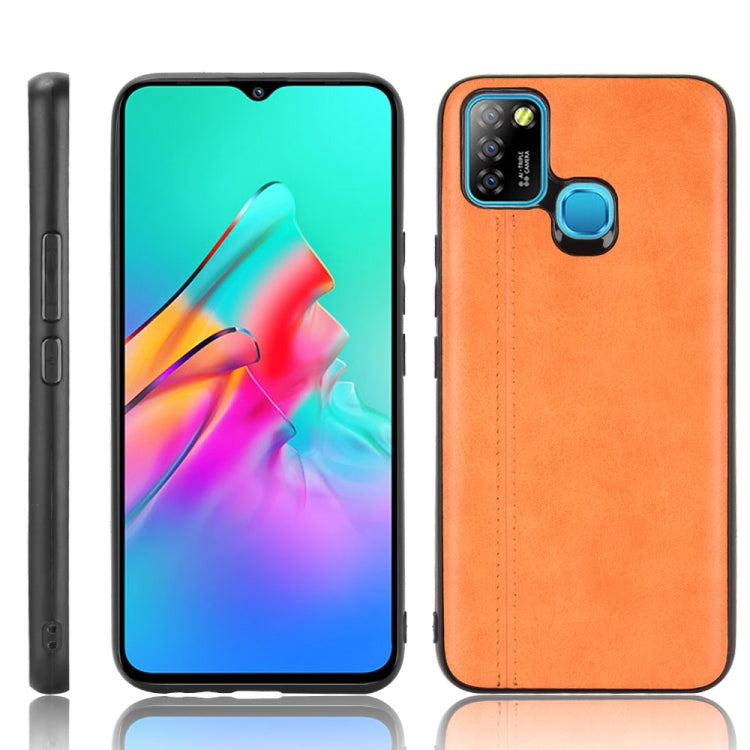 For Infinix Hot 10 Lite Shockproof Sewing Cow Pattern Skin PC + PU + TPU Case