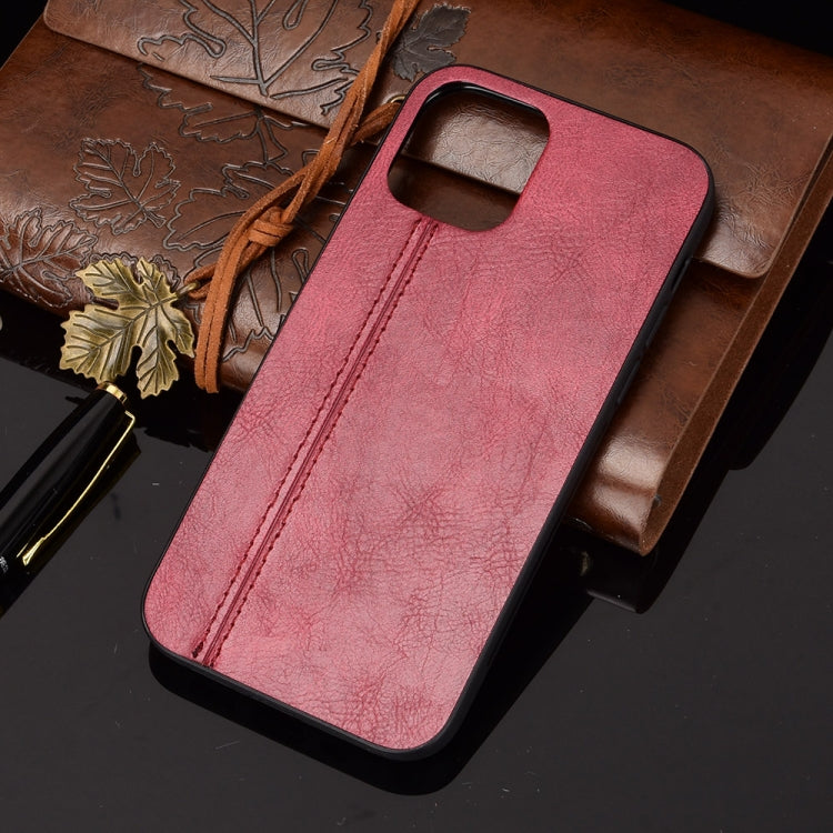 For iPhone 12 / 12 Pro Shockproof Sewing Cow Pattern Skin PC + PU + TPU Case