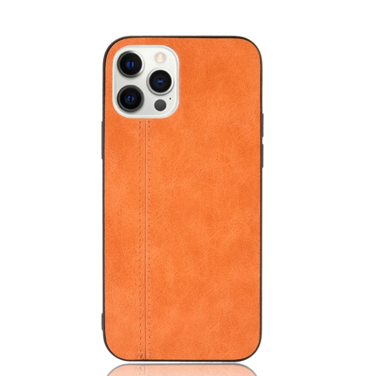 For iPhone 12 / 12 Pro Shockproof Sewing Cow Pattern Skin PC + PU + TPU Case