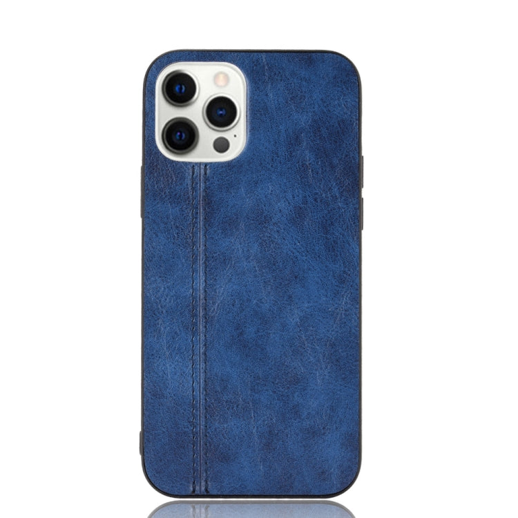 For iPhone 12 / 12 Pro Shockproof Sewing Cow Pattern Skin PC + PU + TPU Case