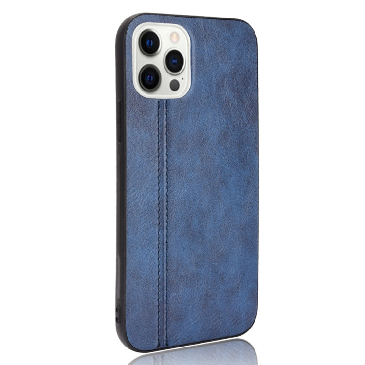 For iPhone 12 / 12 Pro Shockproof Sewing Cow Pattern Skin PC + PU + TPU Case