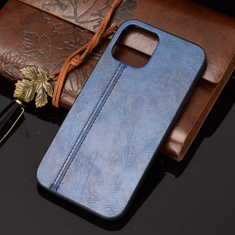For iPhone 12 / 12 Pro Shockproof Sewing Cow Pattern Skin PC + PU + TPU Case