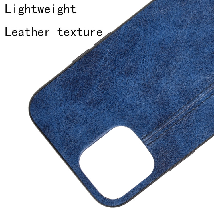 For iPhone 12 Pro Max Shockproof Sewing Cow Pattern Skin PC + PU + TPU Case