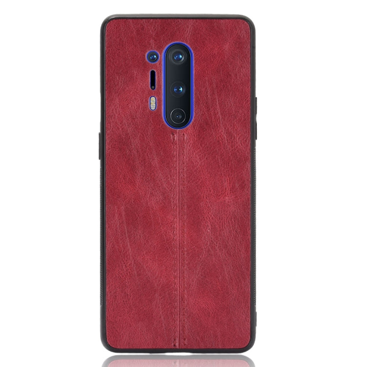 For OnePlus 8 Pro Shockproof Sewing Cow Pattern Skin PC + PU + TPU Case